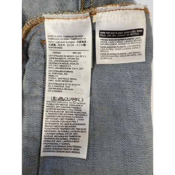 Levi's Light Blue Button Front Pocket Denim Trucker Jacket Large - Picture 7 of 12